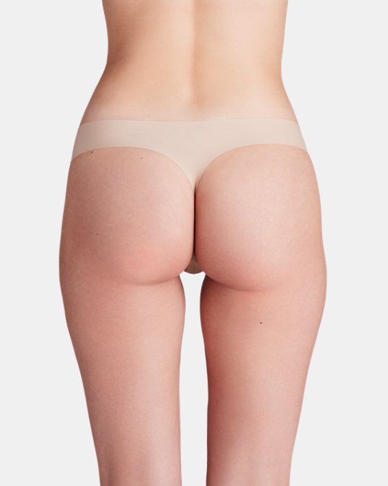 Tanga invisible UA Pure Stretch para mujer - Paquete de 3, Brown, pdpMainDesktop image number 1
